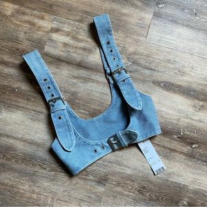 UO Light Denim Maisie Harness